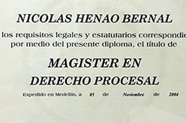 Magister en Derecho Procesal